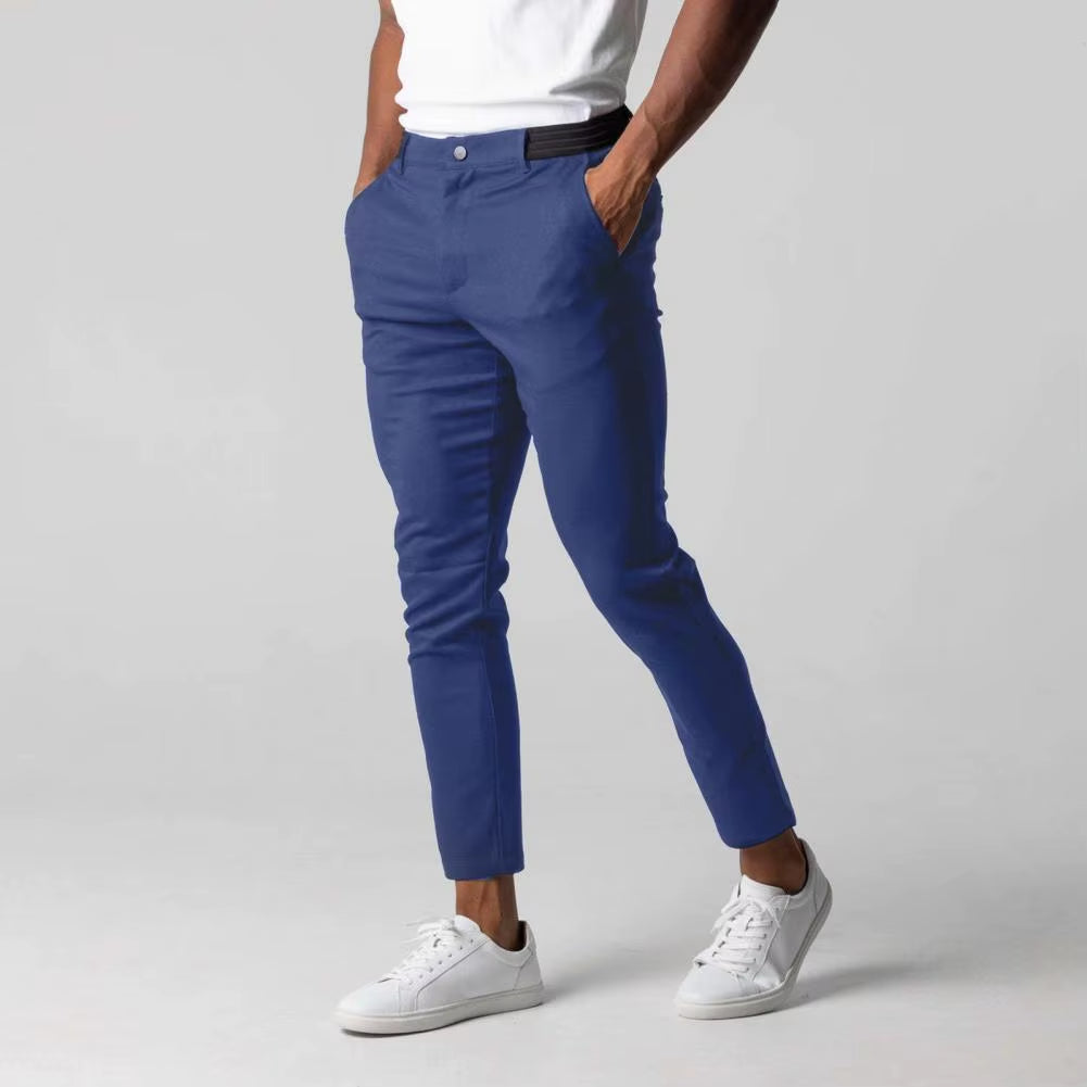 2023 New Summer Breathable Casual Pants Men Stretched Man Pants Slim Chinos Male Business Casual Straight Long Trousers